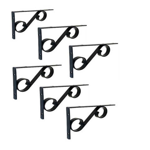 Mão Francesa Colonial L 30cm em Aço Kit 6un Pto