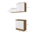 Ver imagem 4 de Lavanderia Modulada Kappesberg Celeste 3 Peças Nogueira/branco 160cm