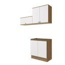 Ver imagem 2 de Lavanderia Modulada Kappesberg Celeste 3 Peças Nogueira/branco 160cm