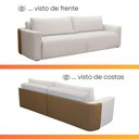 Ver imagem 2 de Sofá Cama 3 Lugares 2,30m Orgânico Belissimo Bege / Marrom
