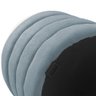 Puff Decorativo Redondo Mid Bouclé Azul Claro - Nexta Casa - 6
