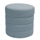 Ver imagem 1 de Puff Decorativo Redondo Mid Bouclé Azul Claro - Nexta Casa