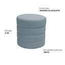 Ver imagem 3 de Puff Decorativo Redondo Mid Bouclé Azul Claro - Nexta Casa