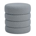 Ver imagem 2 de Puff Decorativo Redondo Mid Bouclé Azul Claro - Nexta Casa
