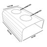 Bandeja Apoio Braço Sofá Suporte Esteira Flexível Madeira MDF Grosso 6mm C/ Porta Copos Marrom Mel - 10