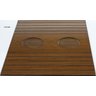 Bandeja Apoio Braço Sofá Suporte Esteira Flexível Madeira MDF Grosso 6mm C/ Porta Copos Marrom Mel - 2