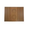 Bandeja Apoio Braço Sofá Suporte Esteira Flexível Madeira MDF Grosso 6mm C/ Porta Copos Marrom Mel - 1