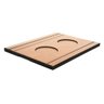 Bandeja Apoio Braço Sofá Suporte Esteira Flexível Madeira MDF Grosso 6mm C/ Porta Copos Marrom Mel - 7