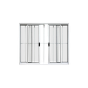 Ver imagem 2 de Vitrô 4 Folhas de Correr Aluminio Branco com Grade 1,00x1,20 Linha 18 Modular