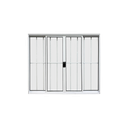 Ver imagem 1 de Vitrô 4 Folhas de Correr Aluminio Branco com Grade 1,00x1,20 Linha 18 Modular