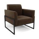Ver imagem 4 de Sofá Namoradeira com 2 Poltronas Base Industrial Alta Preto Marisa Suede Marrom D03 - D\'rossi