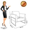 Ver mais imagens de Sofá Namoradeira com 2 Poltronas Base Industrial Alta Preto Marisa Suede Marrom D03 - D\'rossi