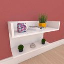 Ver imagem 1 de Estante livros moderna com prateleiras em mdf branco