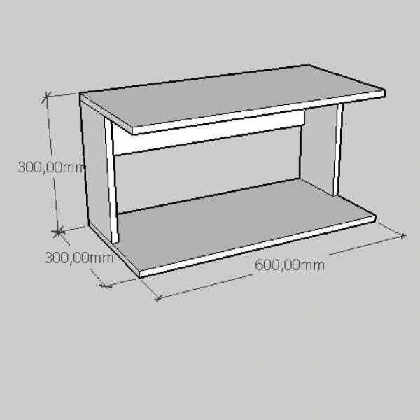 Estante livros moderna simples em mdf cinza - 2