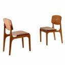 Ver imagem 1 de Conjunto com 2 Cadeiras Malta Gold em Madeira Maciça para Sala de Jantar Moderna Mobília