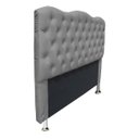 Ver imagem 2 de Cabeceira Capitone Estofada para Cama Box Casal Padrão 1.38 - Suede - Sv Decor:cinza Claro