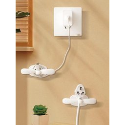 Organizador Enrolador Cabos e Fios Eletrodomésticos 2 Pçs - Branco - 1 Organizador Enrolador Cabos e Fios Eletrodomésticos 2 Pçs - Branco - 1
