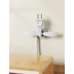 Organizador Enrolador Cabos e Fios Eletrodomésticos 2 Pçs - Branco - 5 Organizador Enrolador Cabos e Fios Eletrodomésticos 2 Pçs - Branco - 5