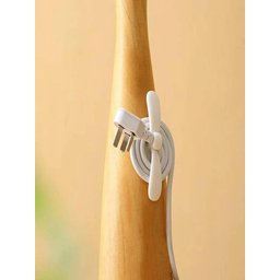 Organizador Enrolador Cabos e Fios Eletrodomésticos 2 Pçs - Branco - 4 Organizador Enrolador Cabos e Fios Eletrodomésticos 2 Pçs - Branco - 4