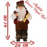 Boneco Natal Papai Noel Artesão Em Tecido 41cm - 2