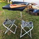 Ver imagem 5 de Mesa Dobrável 2 Banquetas Camping Praia Maleta Zaka
