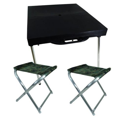 Mesa Dobrável 2 Banquetas Camping Praia Maleta Zaka