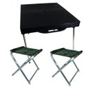 Ver imagem 1 de Mesa Dobrável 2 Banquetas Camping Praia Maleta Zaka