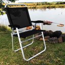 Ver imagem 3 de Cadeira Alumínio Reforçada Cancun Plus Preta Zaka 120Kg