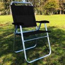 Ver imagem 4 de Cadeira Alumínio Reforçada Cancun Plus Preta Zaka 120Kg