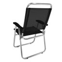 Ver imagem 2 de Cadeira Alumínio Reforçada Cancun Plus Preta Zaka 120Kg