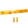 Cabideiro de parede em Madeira Bolsa Roupa Closet Amarelo - 2