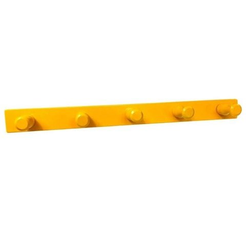 Cabideiro de parede em Madeira Bolsa Roupa Closet Amarelo