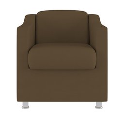 Kit 4 Poltronas Tilla Decorativas Consultório Sala Tecido Suede Cor:Marrom - 4
