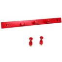 Ver imagem 2 de Cabideiro de parede em Madeira Bolsa Roupa Closet Vermelho