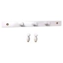 Ver imagem 2 de Cabideiro de parede em Madeira Bolsa Roupa Closet Branco