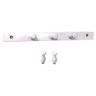 Cabideiro de parede em Madeira Bolsa Roupa Closet Branco - 2