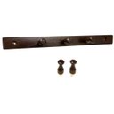 Ver imagem 2 de Cabideiro de Parede em Madeira Bolsa Roupa Closet Marrom