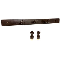 Cabideiro de Parede em Madeira Bolsa Roupa Closet Marrom - 2