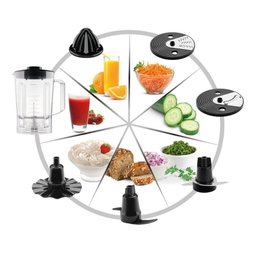 Multiprocessador de Alimentos Arno Multichef 7 em 1 700w e Jarra de 3,1l mp70 Preto 220v - 3