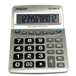Calculadora Xhaday 12 Dígitos Números Grandes TD-1048-12 - 2 Calculadora Xhaday 12 Dígitos Números Grandes TD-1048-12 - 2