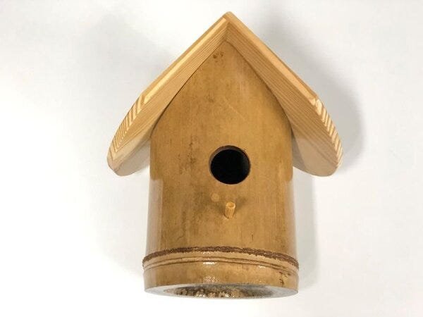 3 Ninhos Casa De Bambu Para Pássaros Canários Artesanato - 4