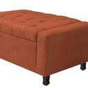 Ver imagem 3 de Calçadeira Baú Queen Everest P02 160cm para Cama Box Suede - Doce Sonho Móveis Terracota