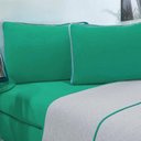 Ver imagem 2 de Jogo de Cama Malha Lençol 100% Algodão Urbano 4 Peças King - Verde Jade-mescla