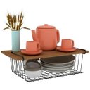 Ver imagem 1 de Cesto Suspenso Organizador Armário Cozinha Grande Preto