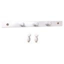 Ver imagem 2 de Cabideiro de Parede em Madeira Bolsa Roupa Closet Branco