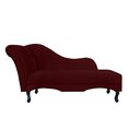 Ver imagem 1 de Recamier Decorativo Divã Olivia Suede Marsala Pés Madeira Ms Decor