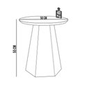 Ver imagem 4 de Mesa de Canto para Sala de Estar Ferrara 55x50cm D03 Base Hexagonal Freijó Off White - Lyam Decor