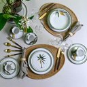 Ver imagem 2 de Aparelho de Jantar Cerâmica 24 Peças Bio Bananê Porto Brasil 4 Pessoas Mesa Posta