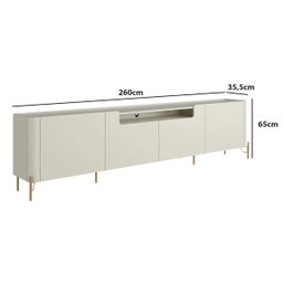Rack para Sala 4 Portas Lisas MDF L220 X A65cm - 2
