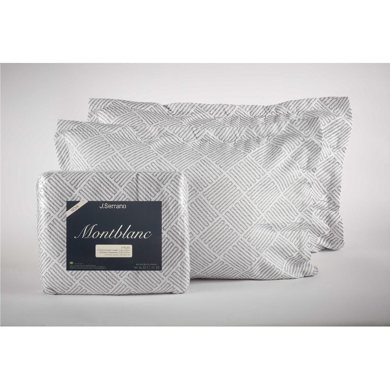 Kit Colcha Montblanc Tafeta 101 Chumbo Solteiro 180x230cm